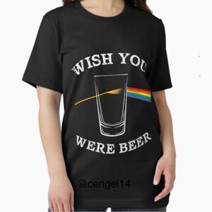 Wish You Were Beer Prism Graphic Tee Black Women’s XL NWOT